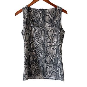 Zara Black and White Snakeskin top